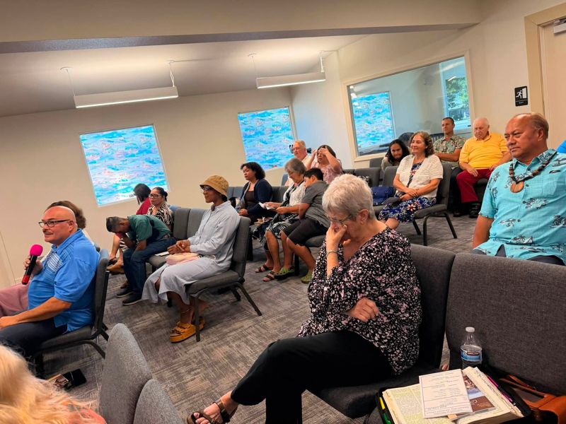 A Sabbath School class in discussion