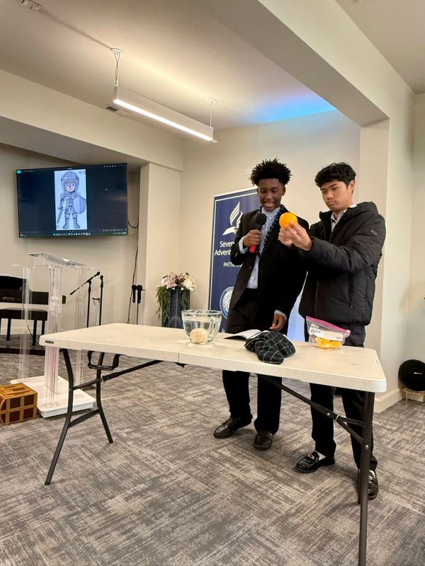 Youth leading an object lesson